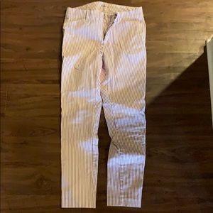 Old Navy Pixie White and Res Stripe Pants